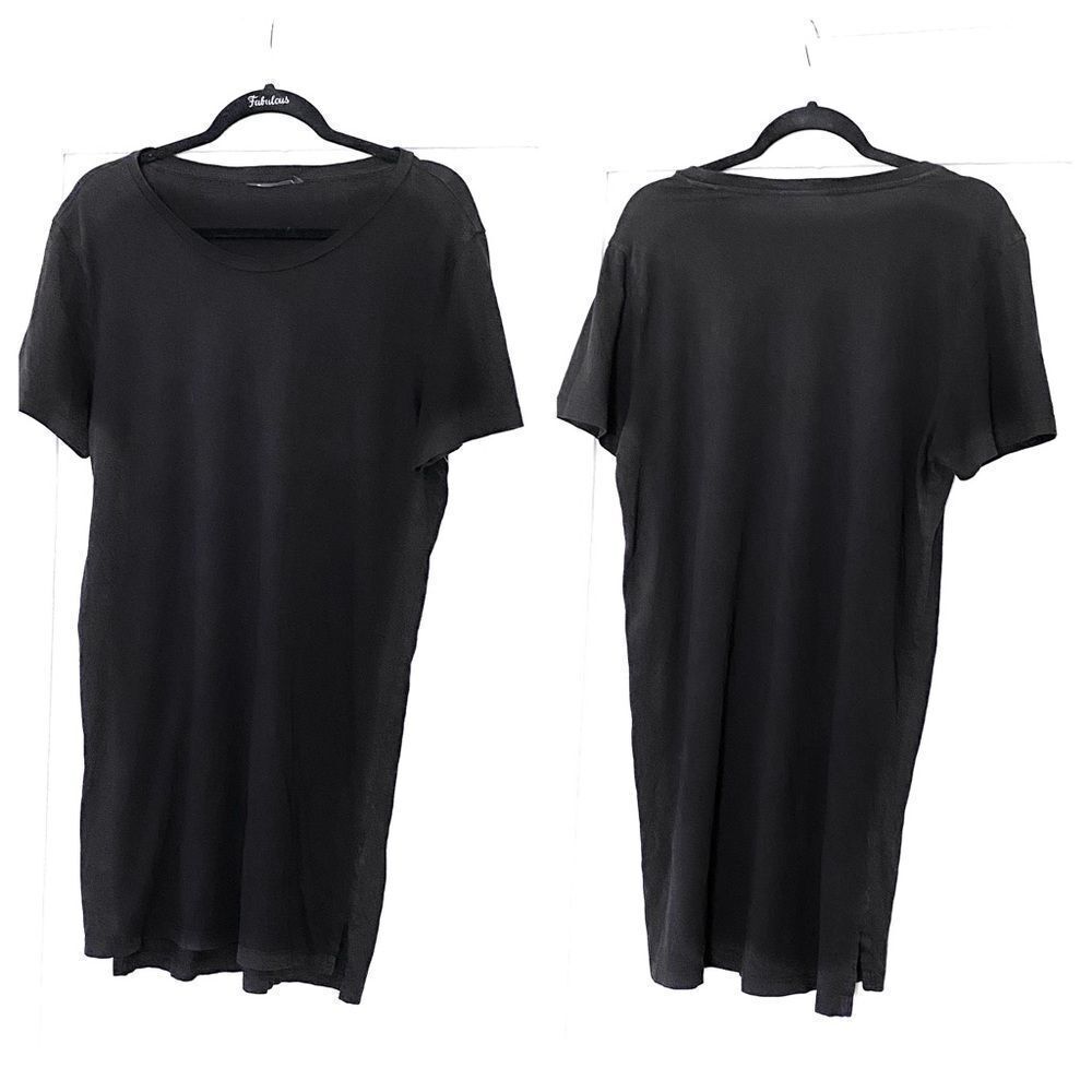 We Fashion T-Shirt Dress Tunic Black